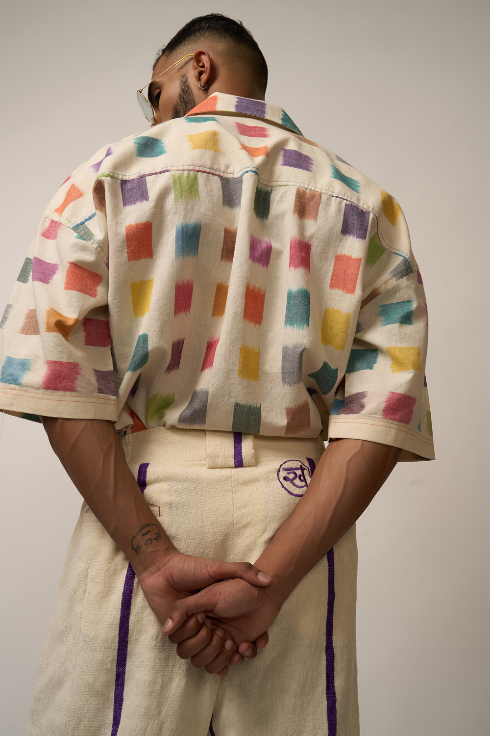 STRIPE HANDWOVEN TROUSER