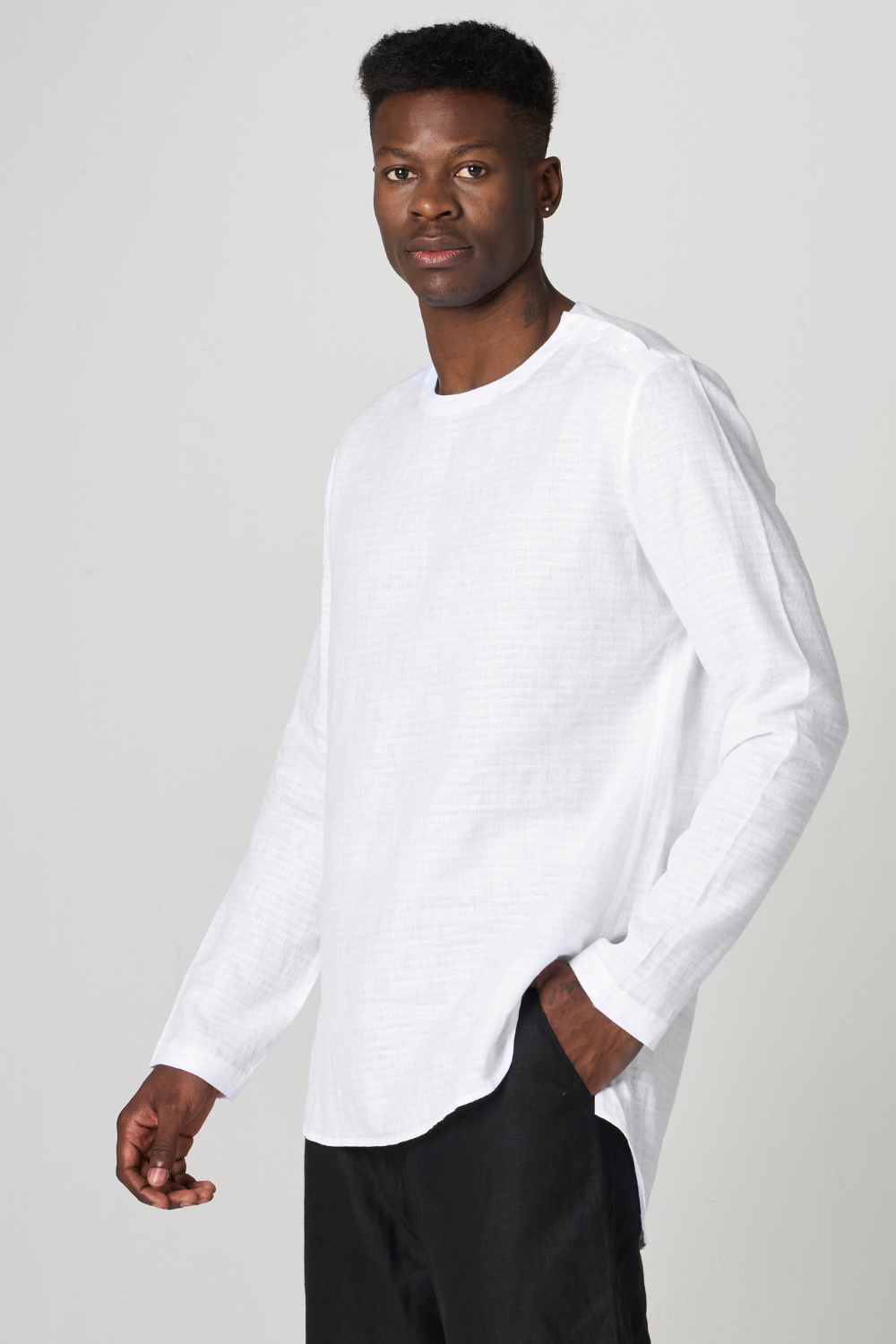 CREW KURTA - WHITE
