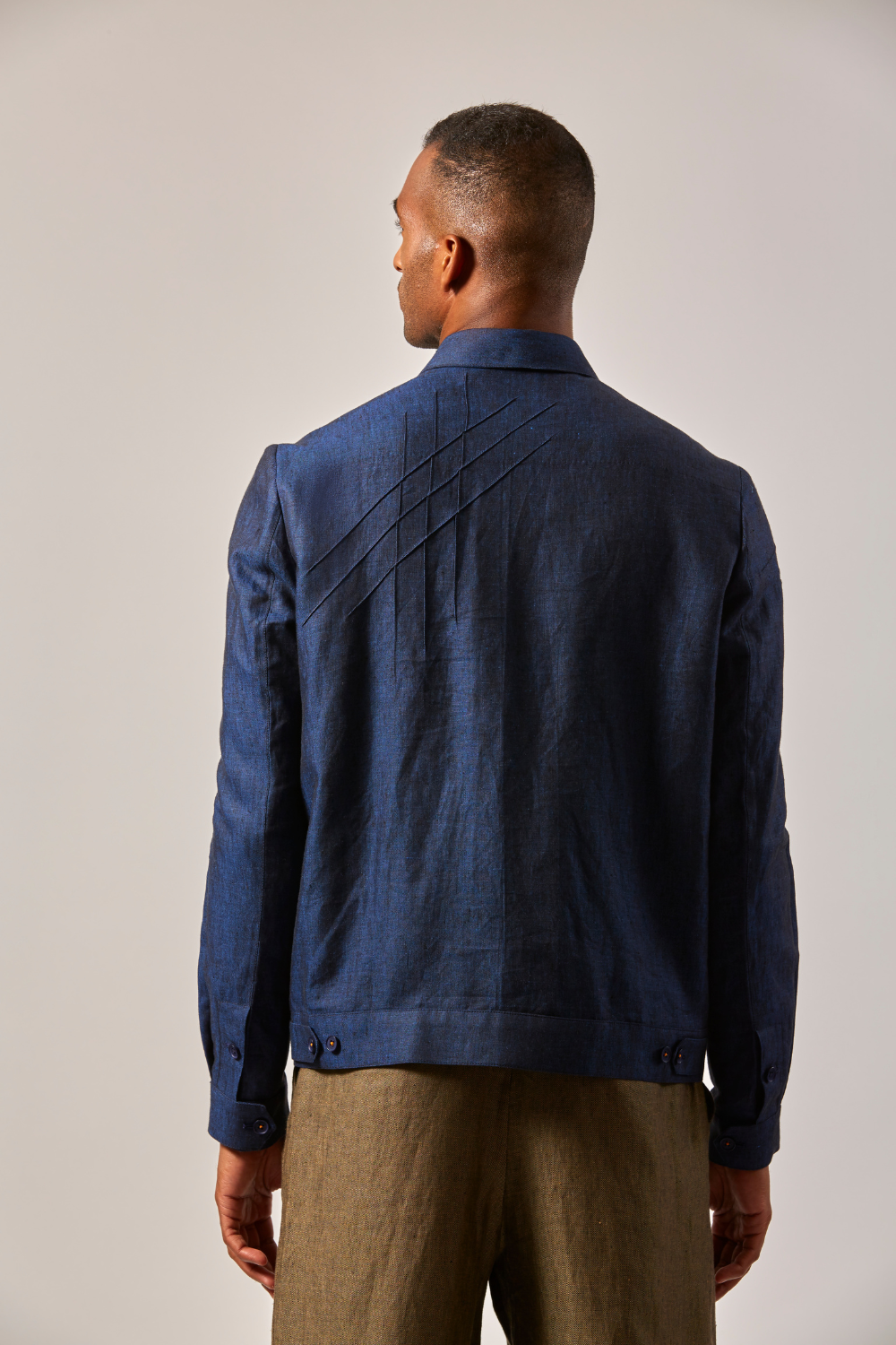 LINEN PINTUCK SHACKET