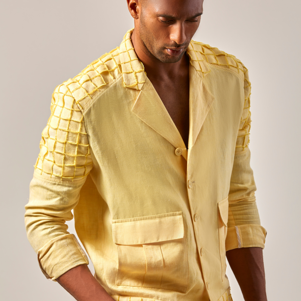 BASKET WEAVE SHACKET