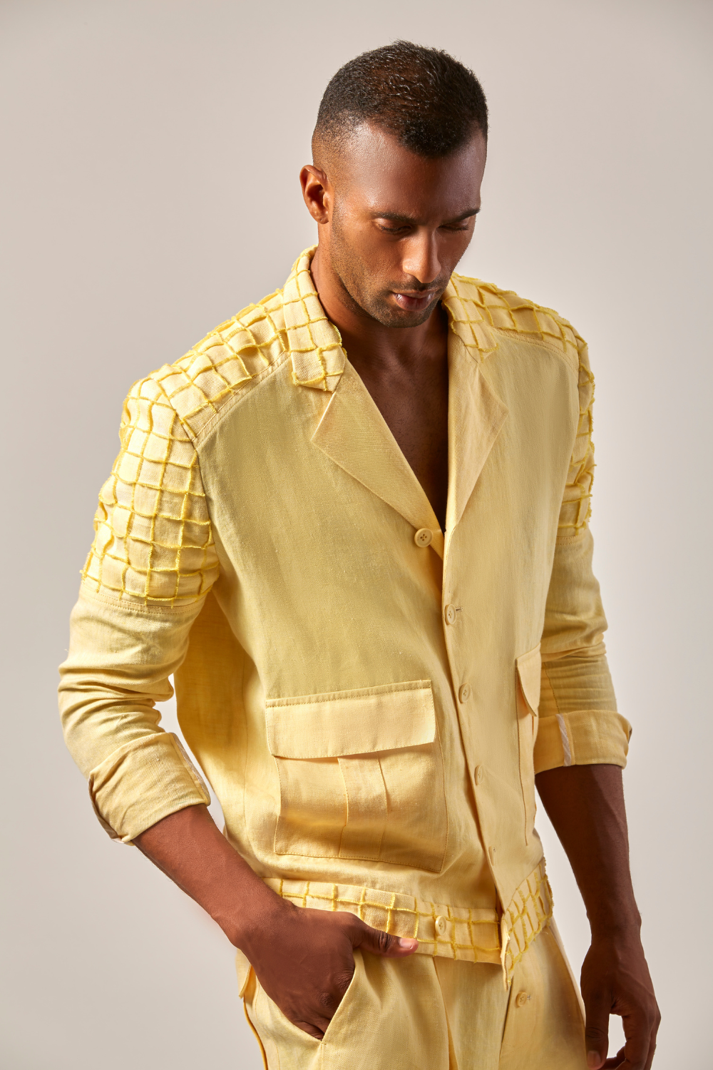 BASKET WEAVE SHACKET