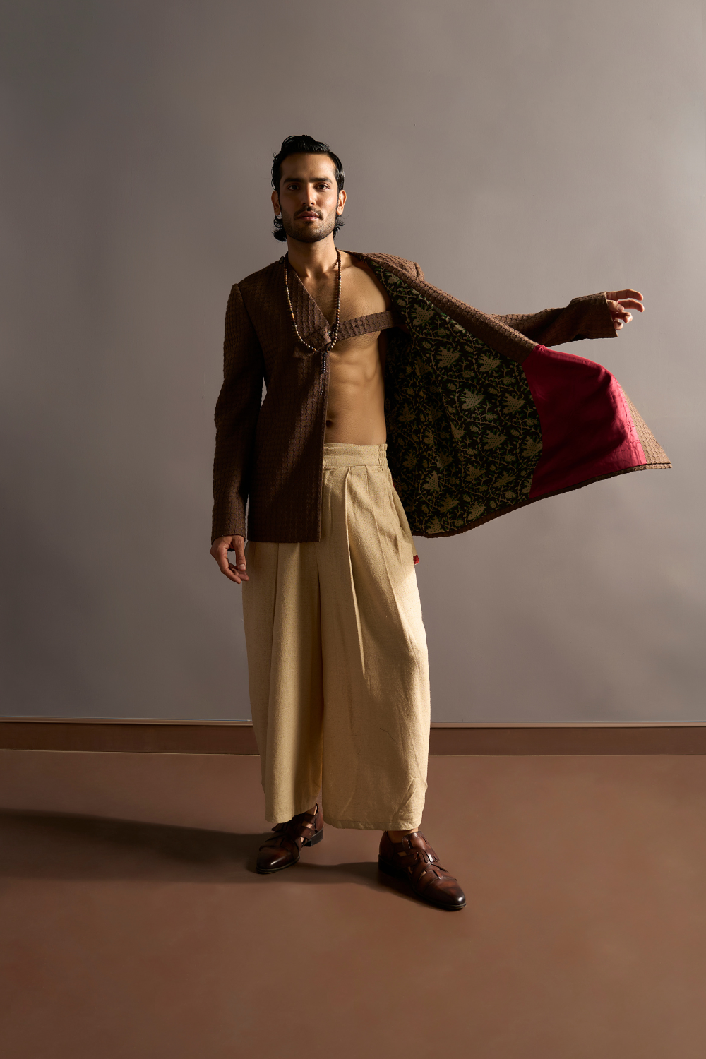 DRAPED TEXTURED JACKET