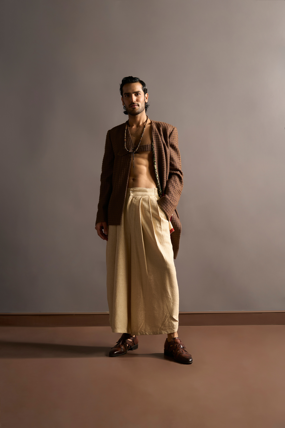 DRAPED TEXTURED JACKET