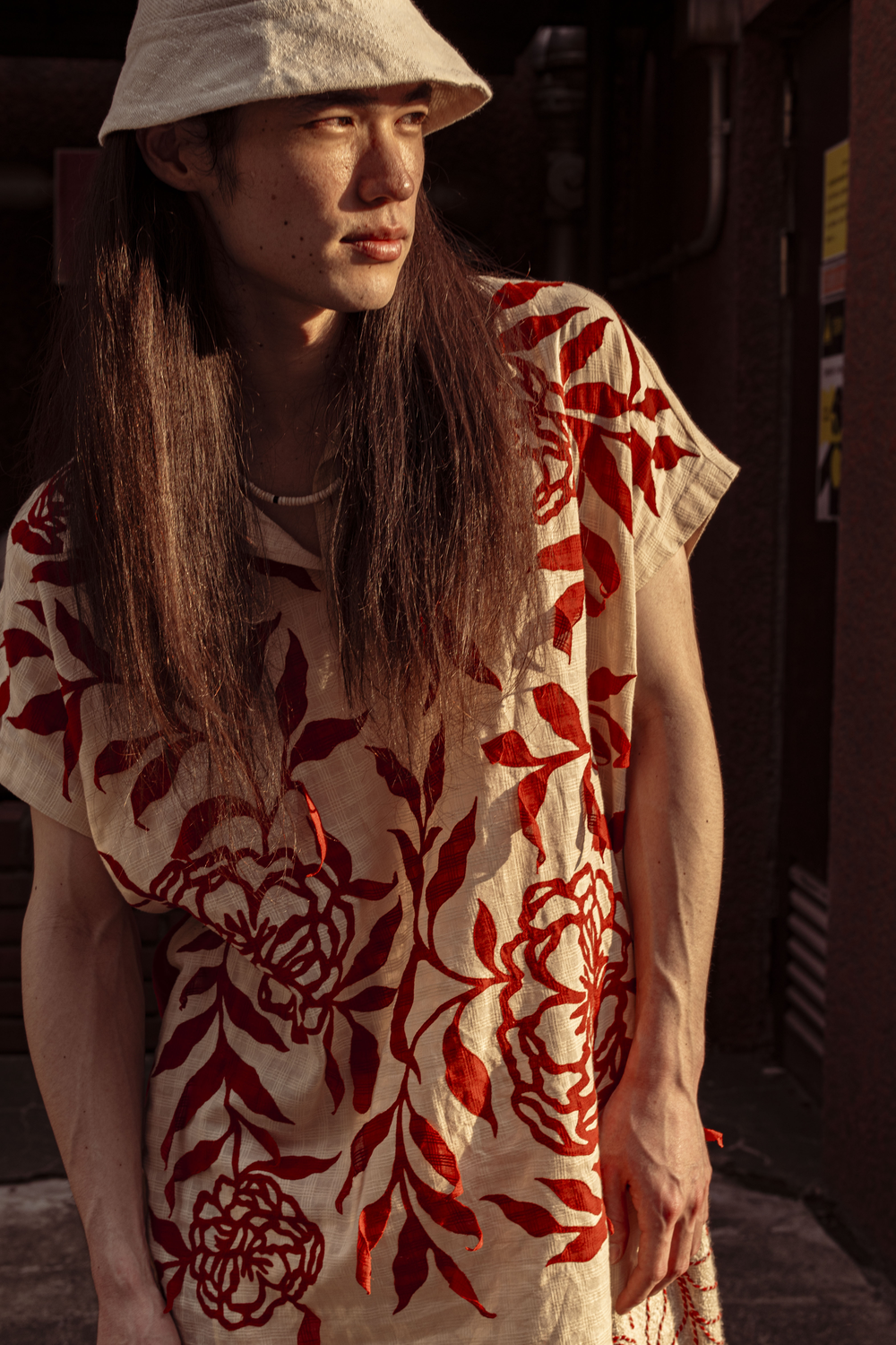 GULAAB SHIRT - MADDER RED & CREME
